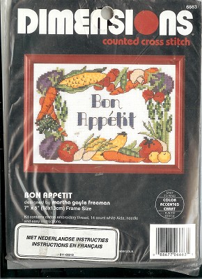 Bon Appetit counted cross stitch Dimensions 6663
